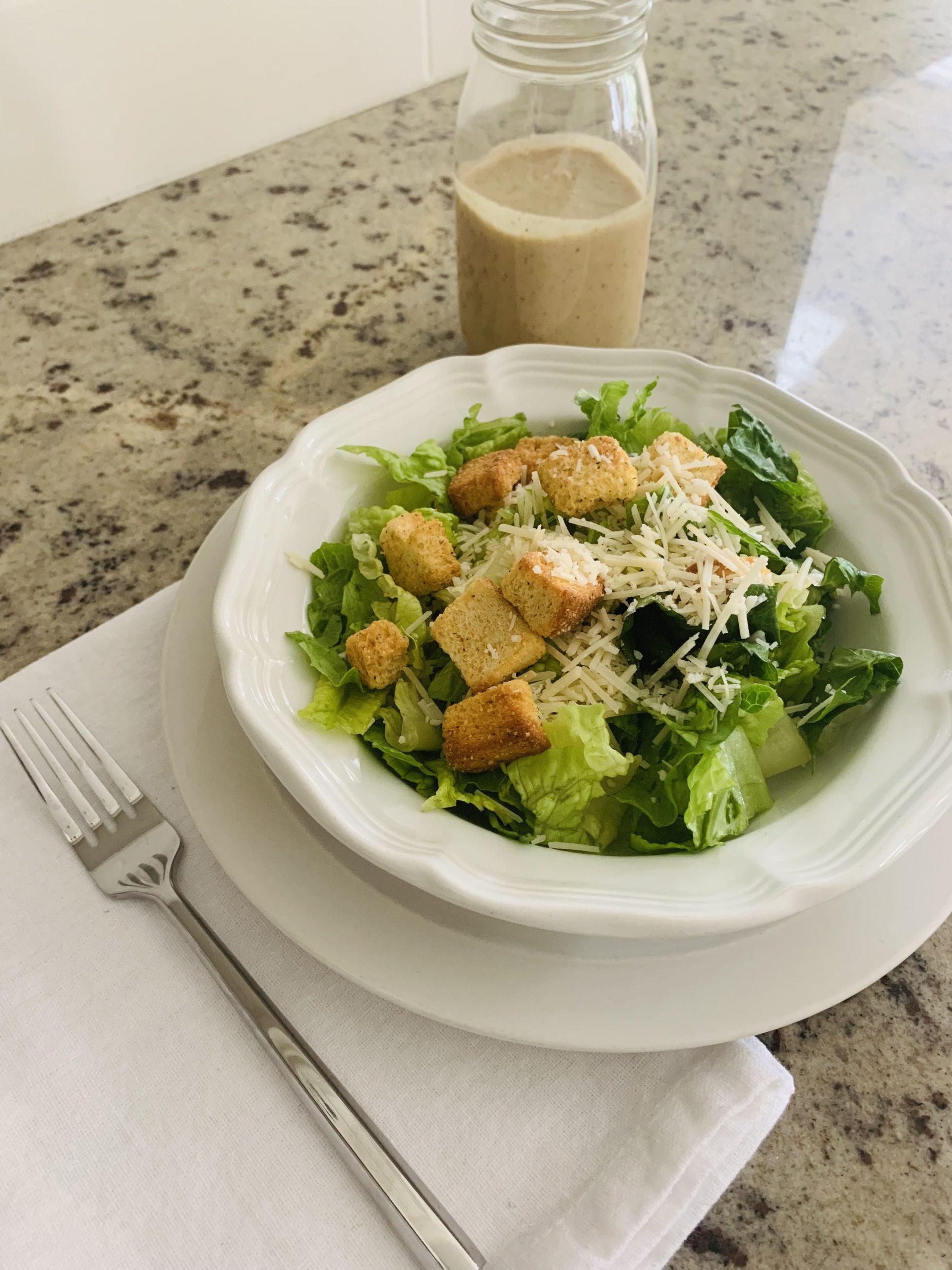 Super Simple Caesar Salad Dressing without Anchovies