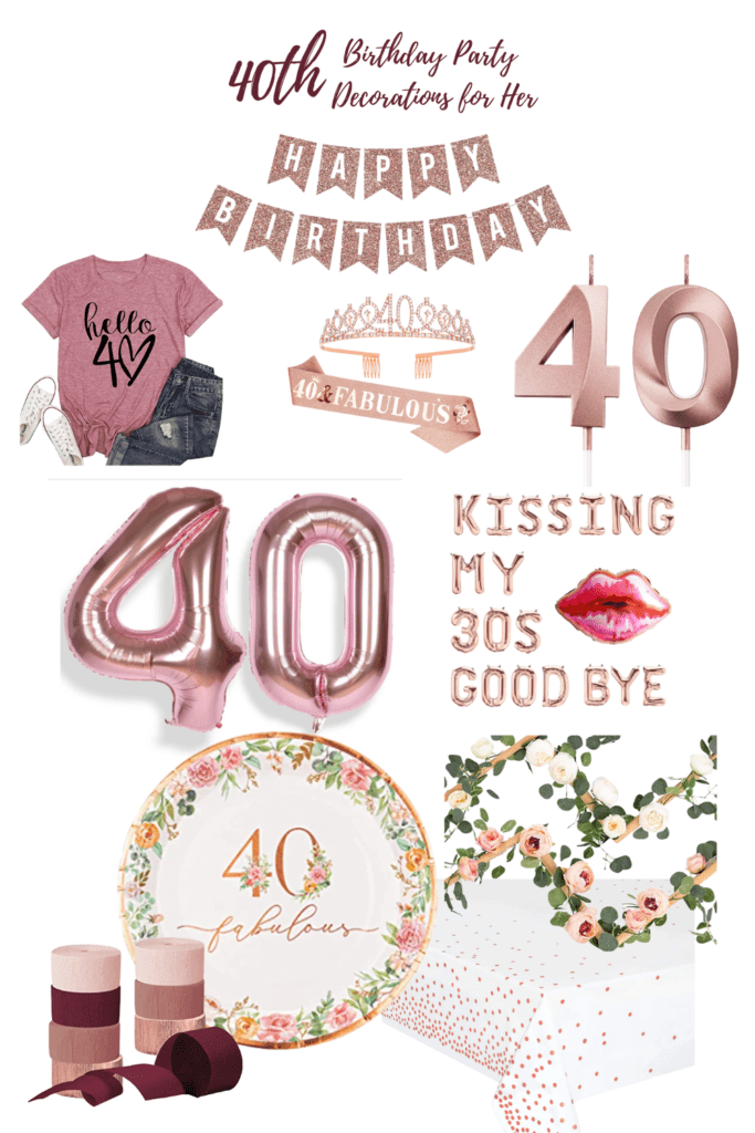 Life Begins At 40 Year Old Birthday Party Ideas   40th Birthday Party Decorations For Her 683x1024 