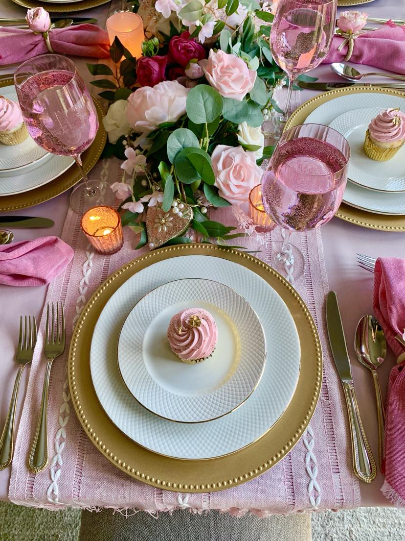 Charming in Pink Valentine's Day Tablescape Ideas