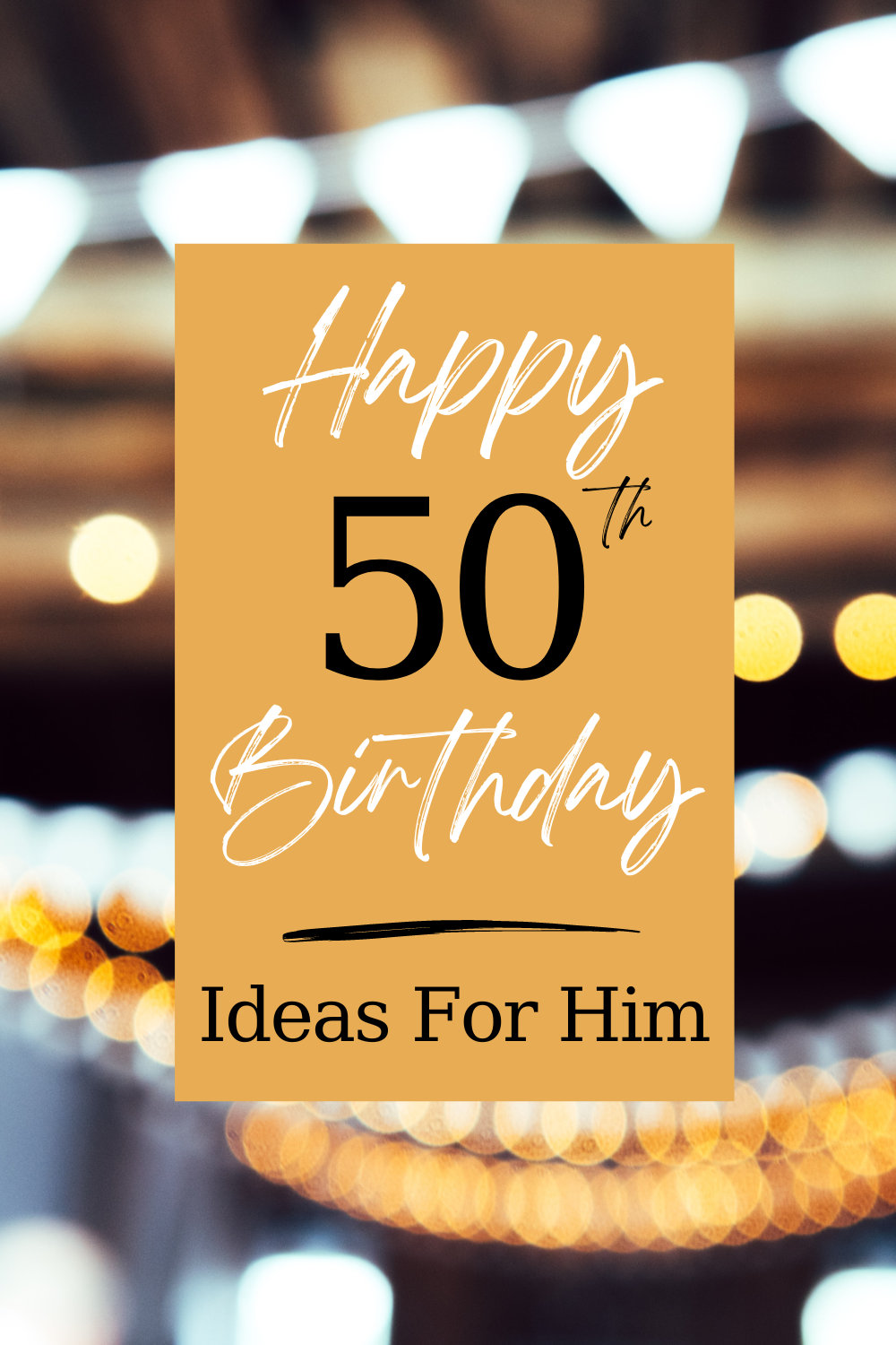 Happy 50th Birthday. Fun Star Design Card For Age 50 Male